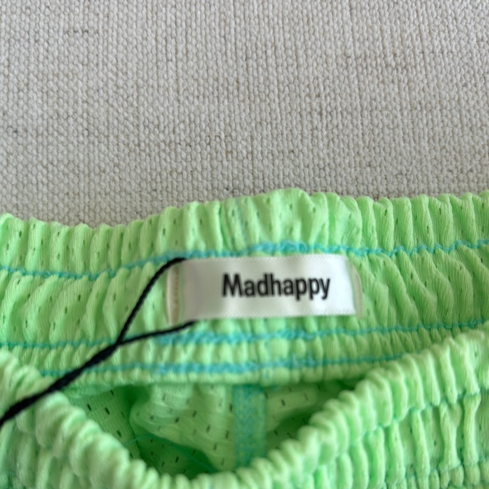 Madhappy Green Athletic Shorts Elastic Waist - Picture 5 of 5